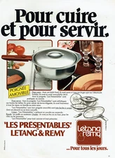 Advertising 0822 1980 Létang & Remy Steel Cooking & Serving