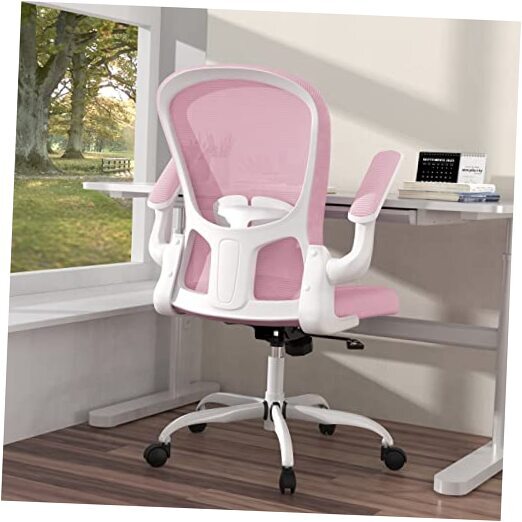 Ergonomic Office Chair, Comfort Swivel Home Office Task Chair, Breathable Pink-image