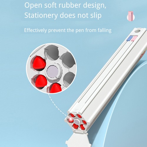 Cute Pencil Box Hexagonal with 6 Pencils Standing Pen Holder Multi-Function Q3V2 - Picture 10 of 11