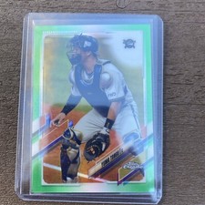 RARE- Yuma Tongu 2021 Topps Chrome NPB GREEN REFRACTOR Card #160 95/99 BUFFALOES
