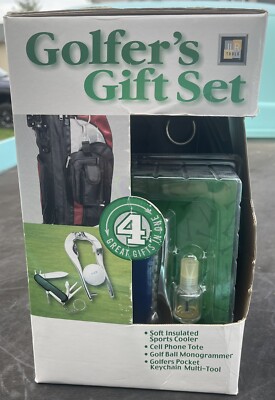 Golf Gift Set Black, Gadget Gear, 12-Can Cooler & Cell Phone Tote NEW