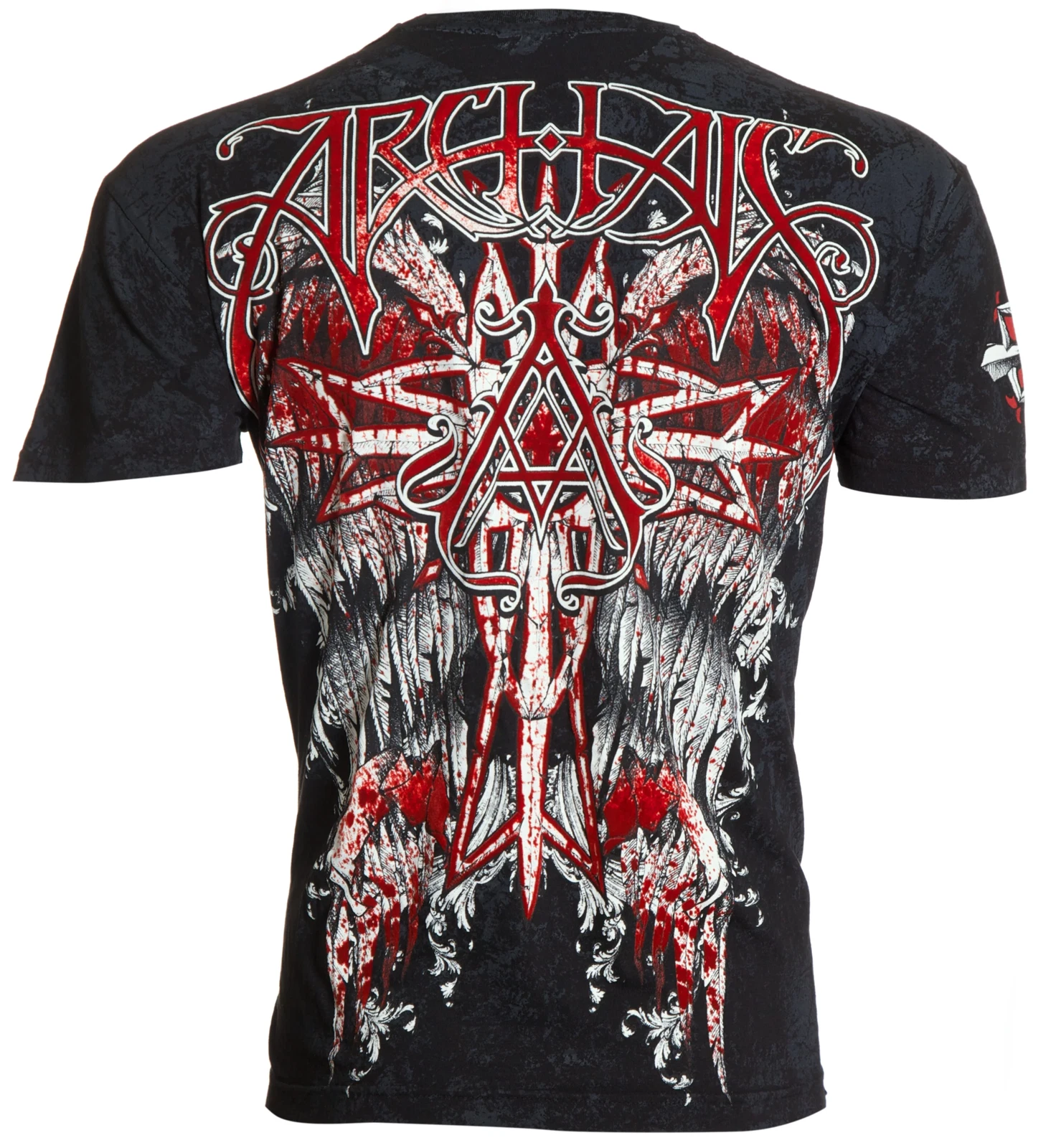 Archaic by Affliction Men's T-Shirt Carbon Wings Cross Biker
Opens in a new window or tab