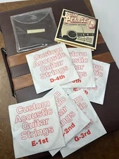 John Pearse Guitar Strings 6 Sets Acoustic Bronze Wound Medium Gauge # 300M