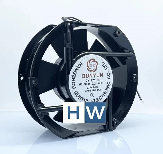 1PC QUNYUN QY17251HS 220/240V 0.24-0.21A 172*51 17CM Cabinet Axial Cooling Fan — 第 2/4 张图片