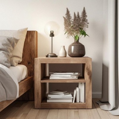Nachttisch Nachttisch Wabi-Sabi Ästhetischer Beistelltisch Minimalistisches Design für Hotel