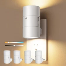 VOLISUN Night Lights Plug into Wall, Dimmable LED Nightlight 4 Pack, White 