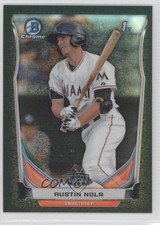 2014 Bowman Chrome Prospects Black Static Refractor 24/35 Austin Nola #BCP61 3v0