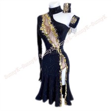 jz Handmade Women Samba Ballroom Swing Salsa Rumba Latin Dance Dress RHYTHM