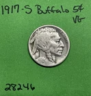 1917-S Buffalo 🦬 Indian Head Nickel 5c Vg Very Good