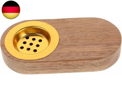 SOLUSTRE Minimalistischer Ovaler Holz Räucherbrenner für Aromatherapie und M