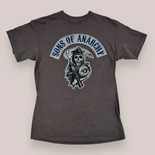 Sons Of Anarchy Road Gear Prospect Gray Reaper Skull Logo SOA T-Shirt Men's Sz L
