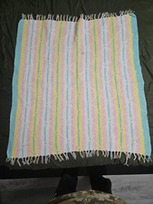 Hand Crocheted Baby Girl Quilt 40 x 40 inch