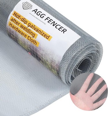 16in x 10ft Hardware Cloth 1/8 inch 27Ga Hot Dipped Galvanized After Welding,..