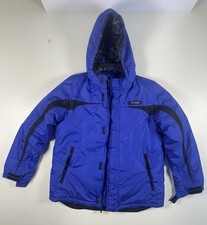 F.O.G by London Fog Boys Hooded Puffer Jacket Colorblock Blue/Black L 14-16