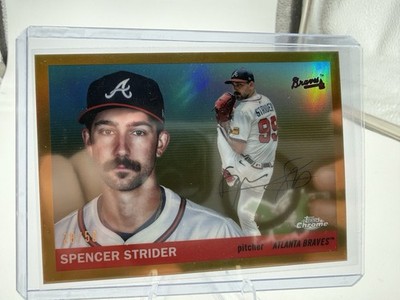 2025 Topps Chrome Platinum Spencer Strider Braves Gold Refractor  28/50