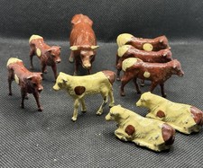 Vintage ENGLAND Lead Cow Calf Farm Animal Figures Lot