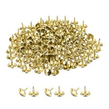 160Pcs Upholstery Tacks, 11 x 12mm Round Cap Black Thumb Tacks, Gold