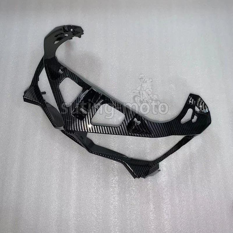 Carenado de cubierta de faros de nariz superior de fibra de carbono para Yamaha 2014-2018 YZF R25 R3 Foto 3 de 4