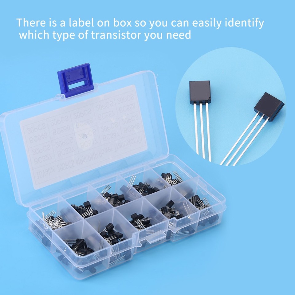 10 Pezzi PHILIPS BC558C (BC558) PNP Transistor 30V 0,1A Originale TO-92 - Foto 5