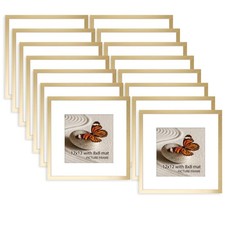 Memory Island 12x12 8x8 Photo Frames Wall And Tabletop Display, 12 By 12 Gold
