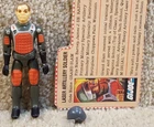 Complete Really Nice Vintage 1982 GI Joe Grand Slam Straight Arm With Filecard