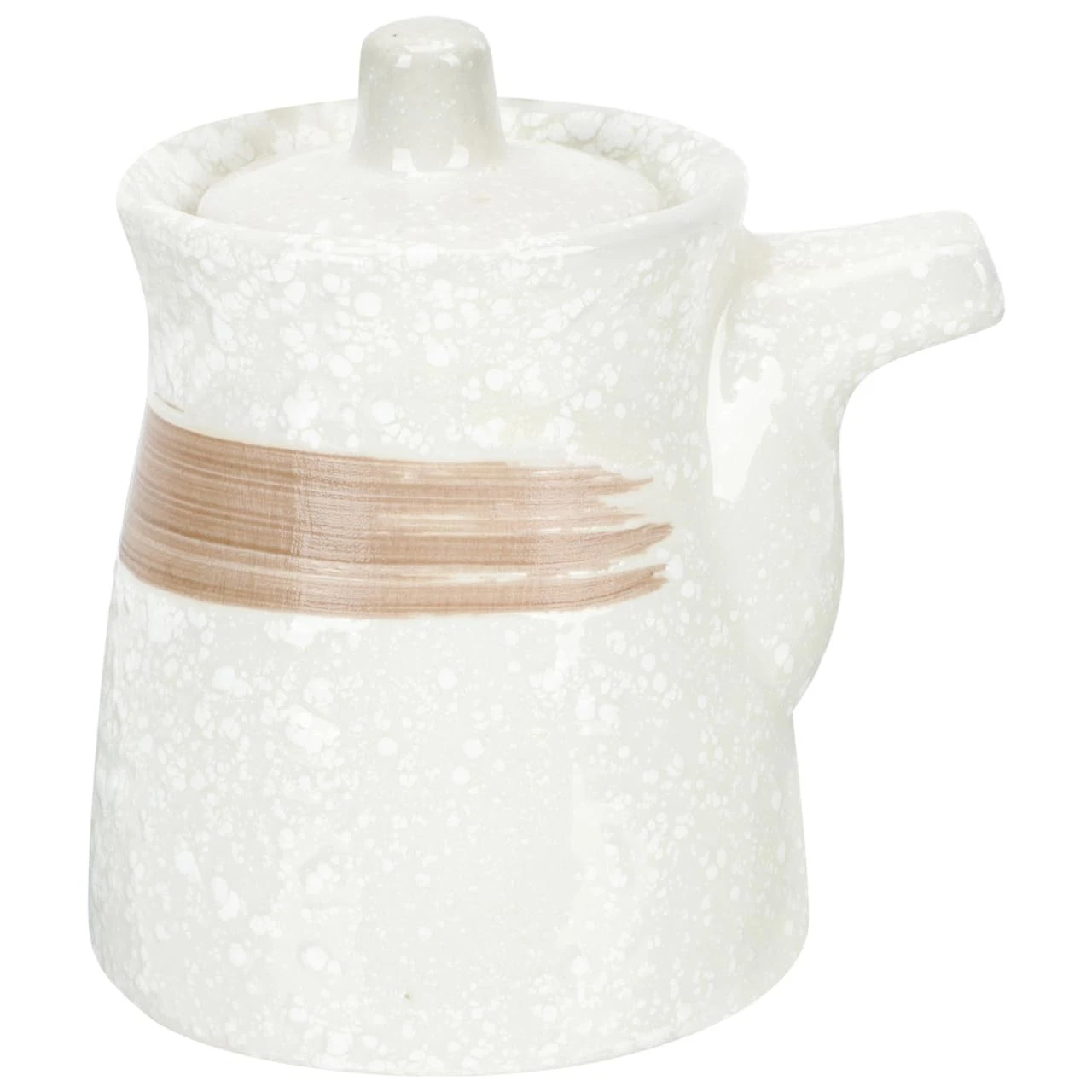 Holibanna Japanese Seasoning Pot Sauce Dispenser Porcelain 16.9 Ounces, White