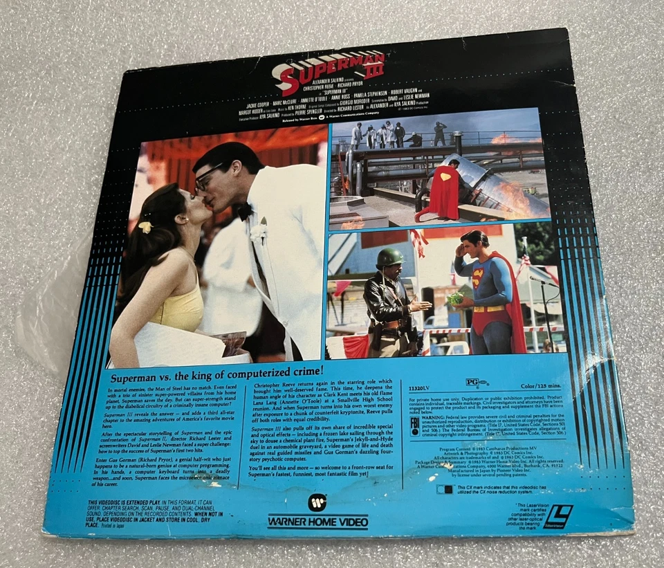 SUPERMAN III 2-Laserdisc LD SET - Imagem 2 de 3