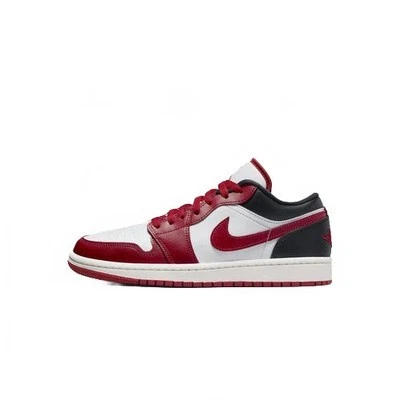 Jordan 1 Low Black White Gym Red W for sale | eBay