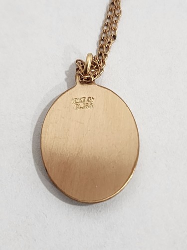 Collar Colgante Medalla Santa Victoria Pray for Us Cadena 18" Lleno de Oro 12K y 14K - Imagen 4 de 7