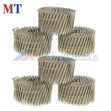 15 Degree Ring Shank Siding Nails 2-1/2" x 0.090" Wire Collated Coil Resin Paint