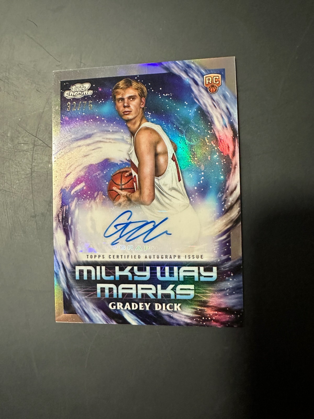 2023-24 Topps Chrome Cosmic Gradey Dick Milky Way Marks Auto Autograph RC /75