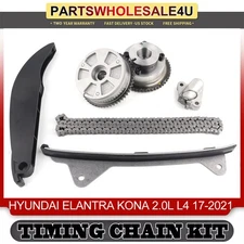 For Hyundai Elantra Kona 2.0L L4 2017-2021 Timing Chain Kit w/ VVT Camshaft Gea