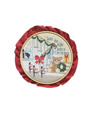 Twas The Night Before Christmas Hand Made Cross Stitched Framed  Wall Decor