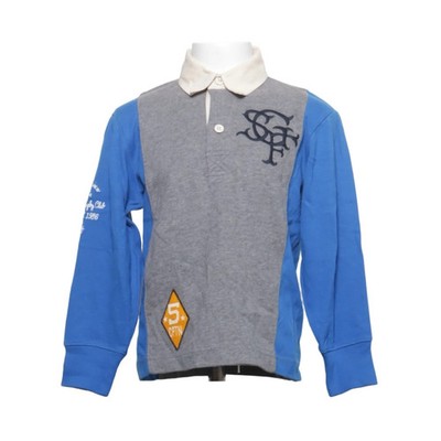 Gap Kids, Rugby Shirt, Größe: 110, Blau/Grau/Beige, Baumwolle, Print #pcN