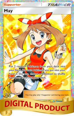 Pokemon Pocket TCG Card Game 2 Star Full Art Trainer May Mega Rising DIGITAL