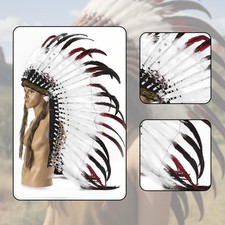 Indian Native Chief Headdress Artificial Feather Headdress for Dance Festival