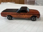 Vintage Mattel Hot Wheels Redline 1967 Orange Custom Fleetside PAINTED TAIL Car