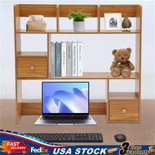 9 Compartments Desktop Book Shelving Office Desk Organizer Desktop Storage Rack