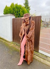 Luxus Pelz Fuchs Braun L Oversize Xl Lang Maxi Mäntel
