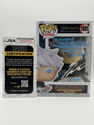 Satoru Gojo Funko POP #1885 - Jujutsu Kaisen - Signed By Kaiji Tang - JSA COA