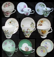 China cup & saucer choice of design Foley Regency Coalport Royal Albert Patricia