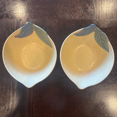 Target Threshold Yellow Lemon Snack Bowls  Melamine Set Of 2 Contemporary