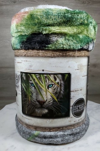 TIGER    Royal Plush▪︎Raschel▪︎Throw Blanket▪︎Soft Warm▪︎Washable▪︎Sz 50X60▪︎NEW - Bild 6 von 6