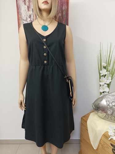 BON PRIX COLLECTION - sommerliches tolles Trägerkleid Gr.48 schwarz in Leinenmix - Bild 2 von 12