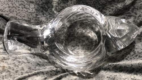 Bird Shaped Tea Light Votive Candler Holder Paperweight Clear Heavy EUC - Picture 2 of 3