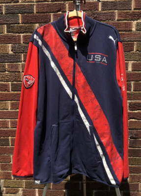 Vintage Rare Puma USA ￼1990 Championship outerwear  zip up Number 7 Men s XXL