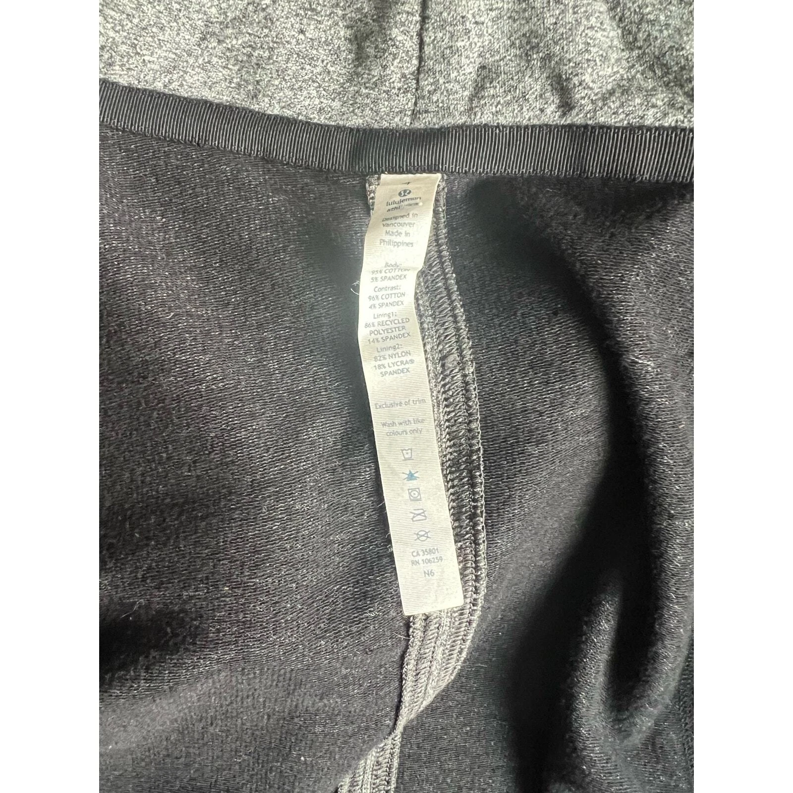 VETEMENTS Felpa con cappuccio Lululemon Yoga giacca grigia con cerniera taglia 4