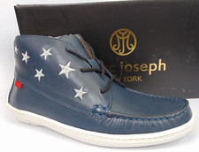 Marc Joseph New York Houston Boots Big Unisex Kids Size 3.0 Navy Leather, NEW
