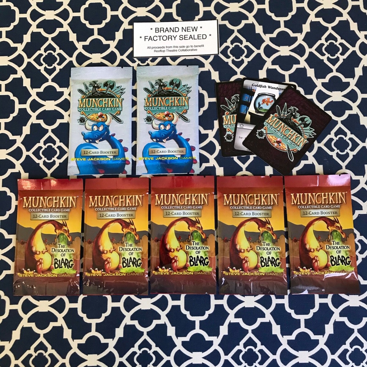 MUNCHKIN CCG Sealed Booster Packs 1st Ed. (Desolation of Blarg) + Promo  Cards