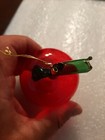 2.5" Red Apple Figurine Glass Christmas Ornament — photo 7